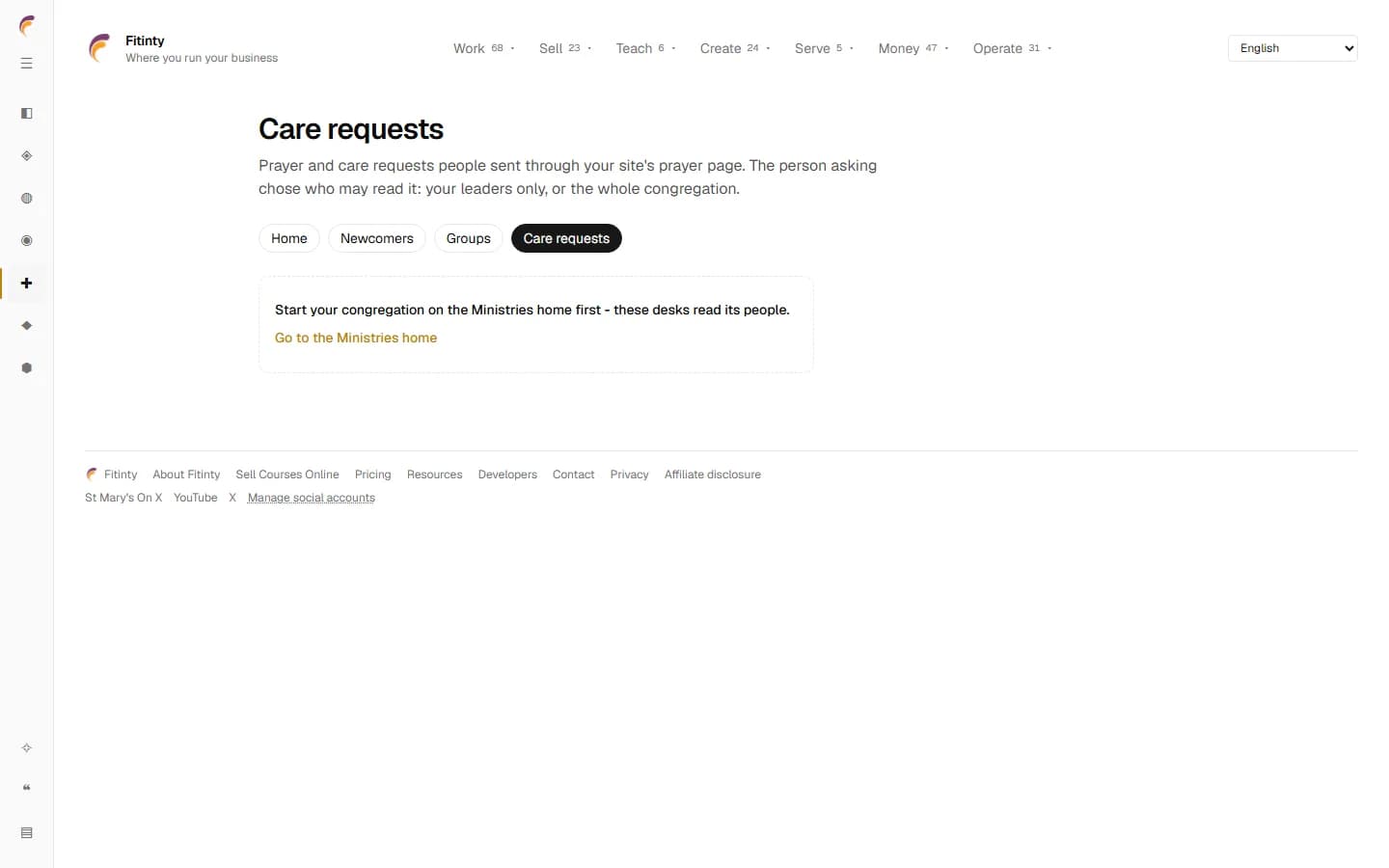 Care Requests, a real screen from the running app.