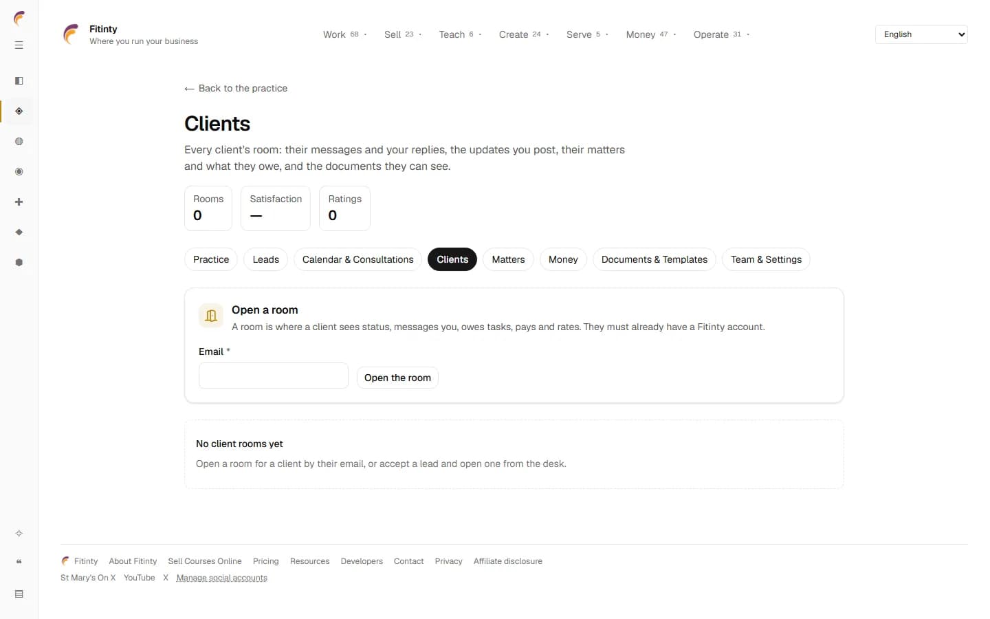 Clients, a real screen from the running app.