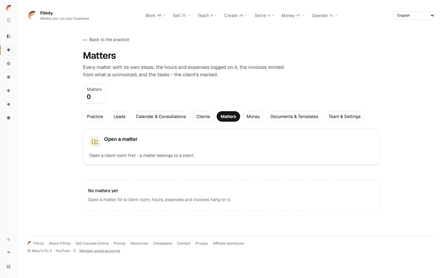 Matters, a real screen from the running app.