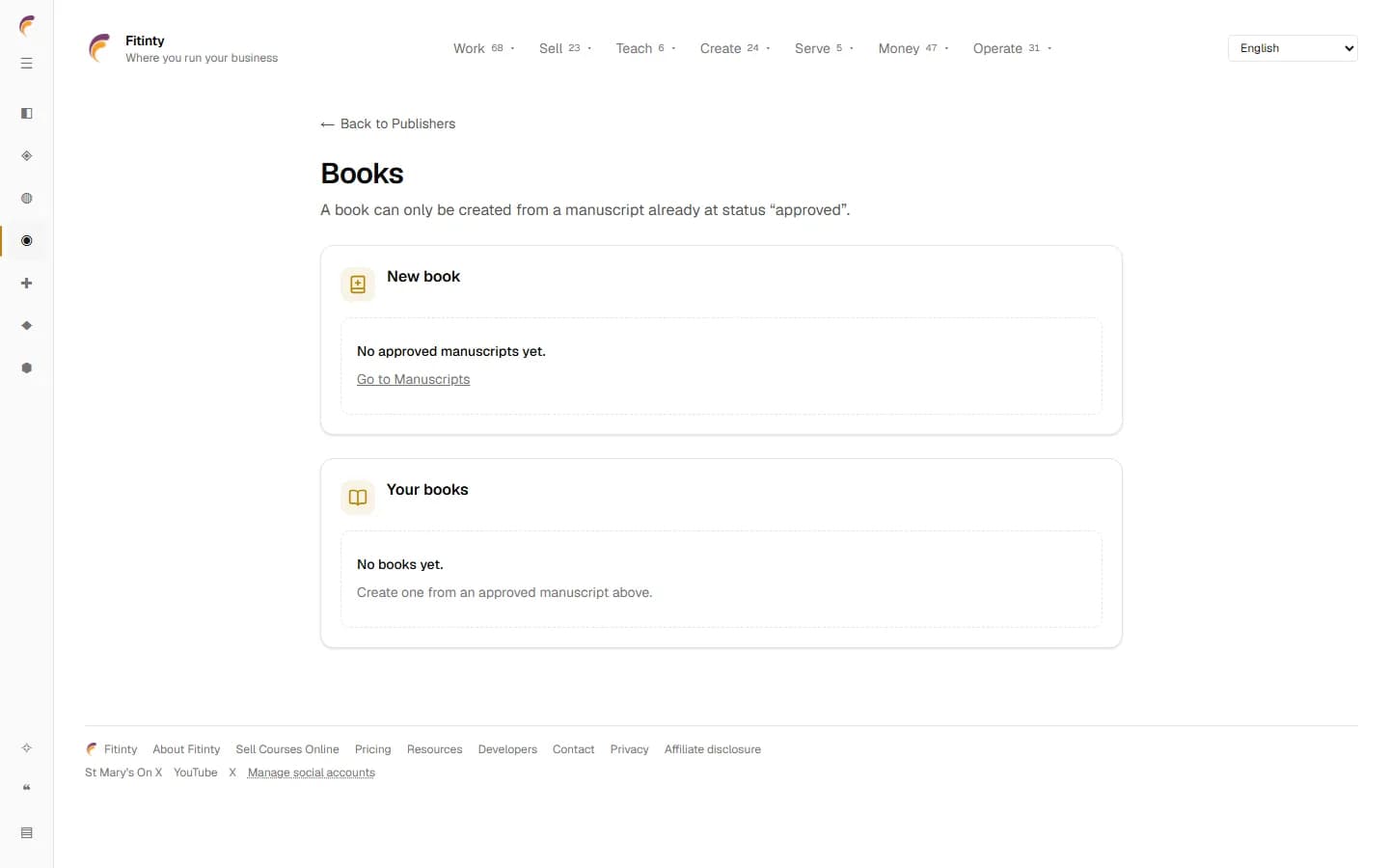 Books, a real screen from the running app.