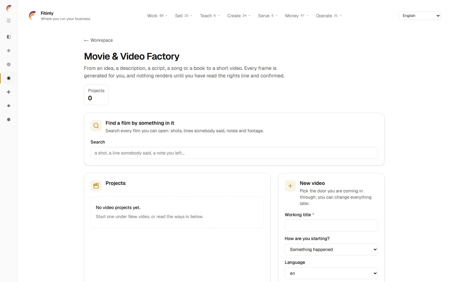 Movie & Video Factory, a real screen from the running app.