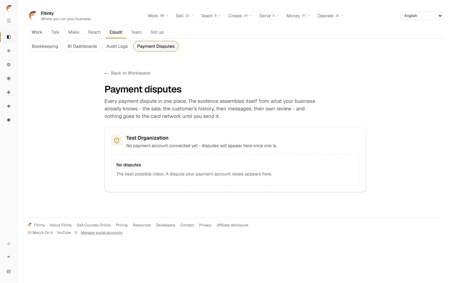 Payment Disputes, oikea näyttö kuvaus sovelluksesta.