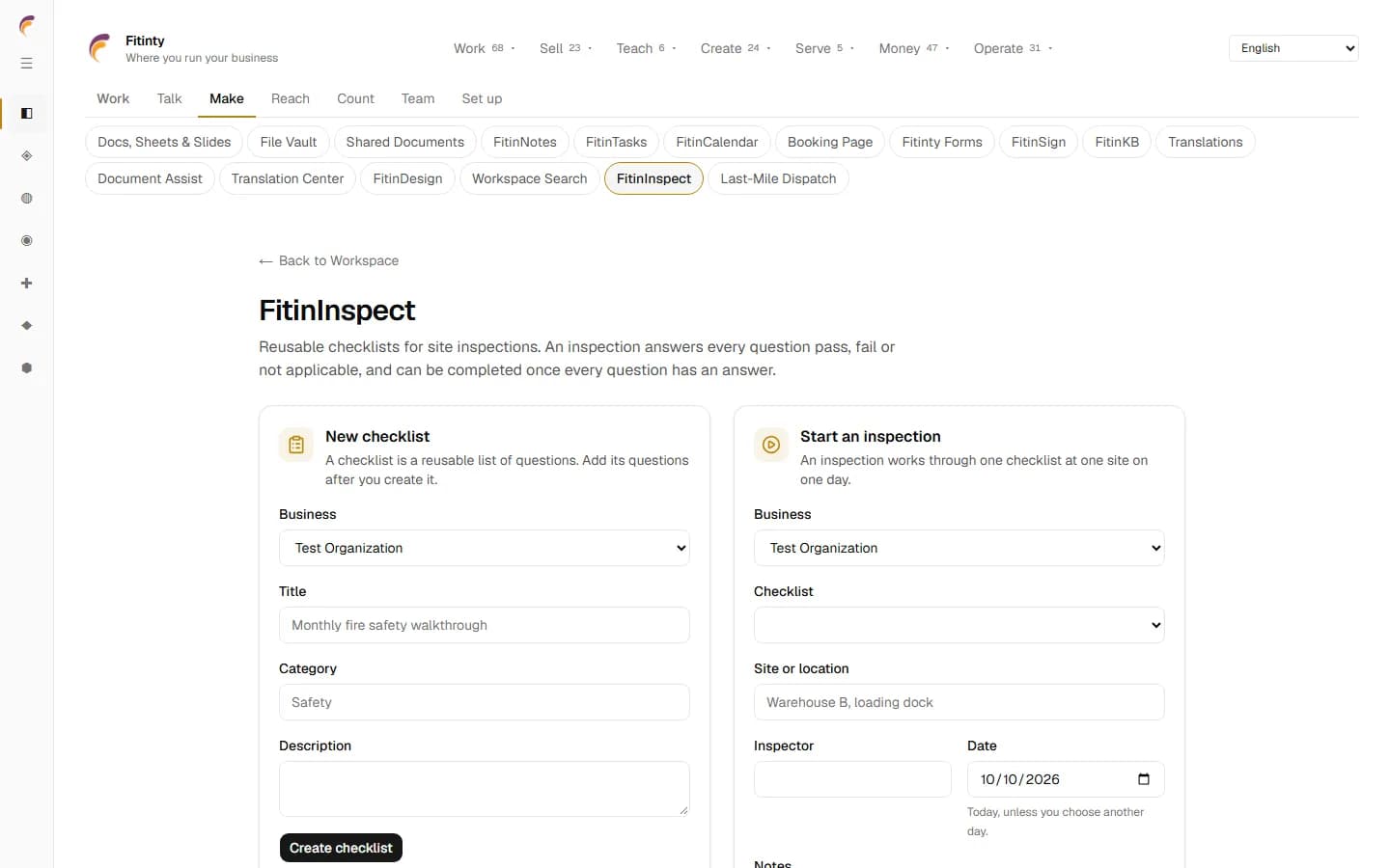 FitinInspect, እውነተኛ ስክሪን ከሚሰራ አፕሊኬሽን.