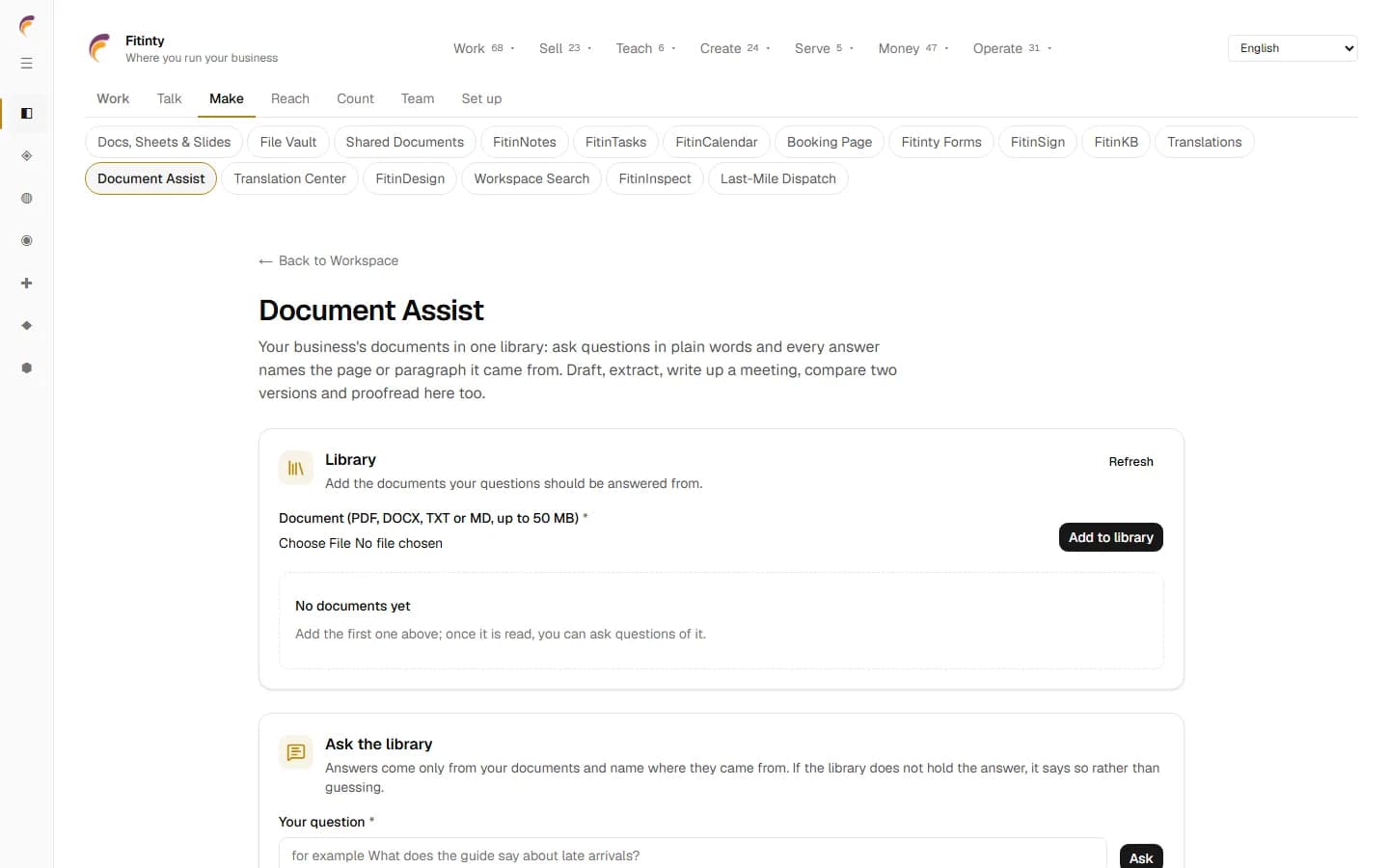 Document Assist, çalışan uygulamanın gerçek ekranı.